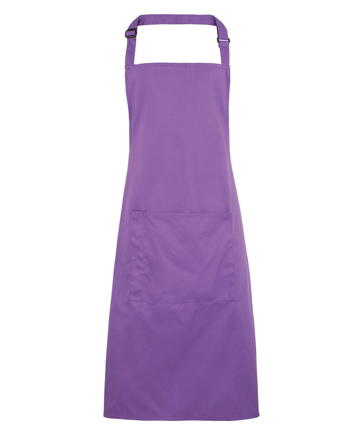 a purple apron on a white background