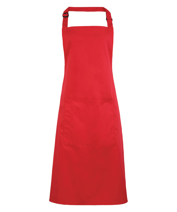 a red apron on a white background