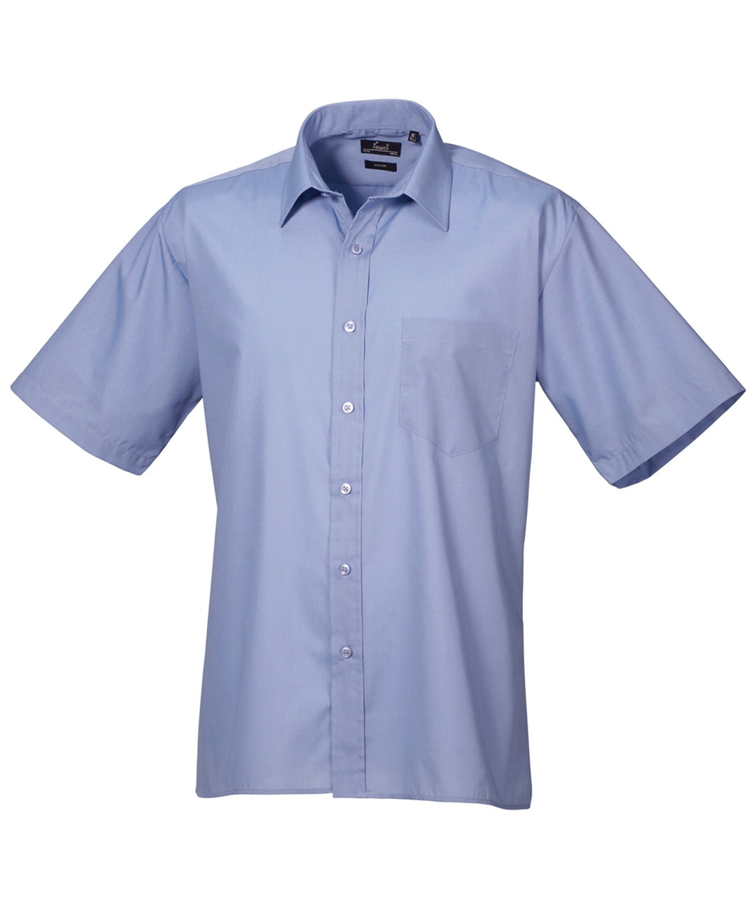 Short sleeve poplin shirt (Blue)