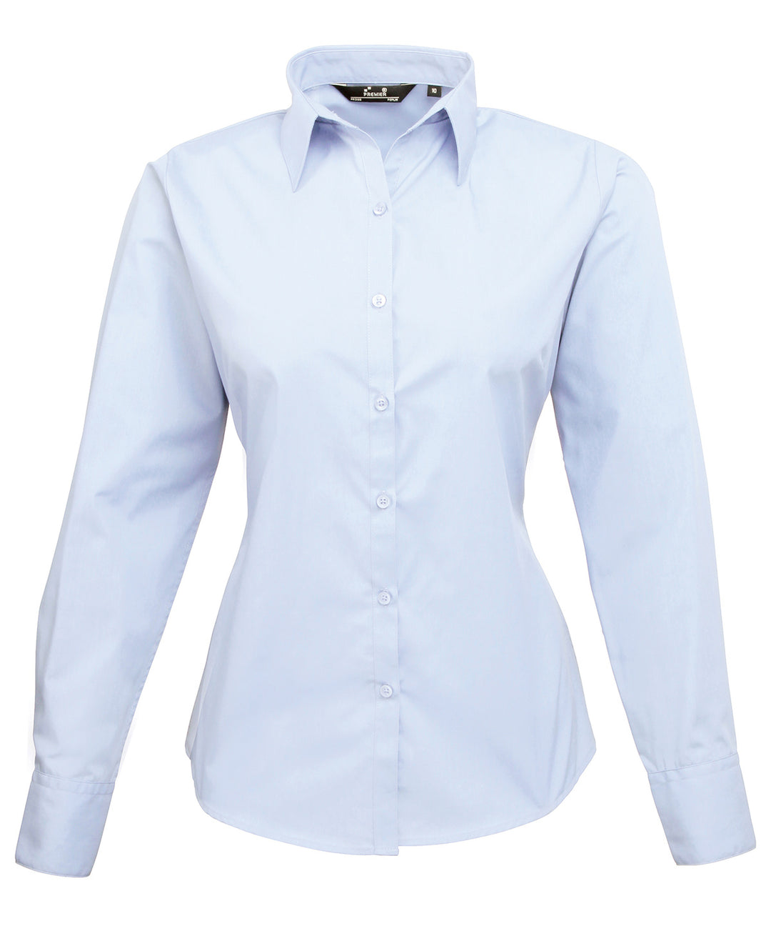 Women's poplin long sleeve blouse (Blue)