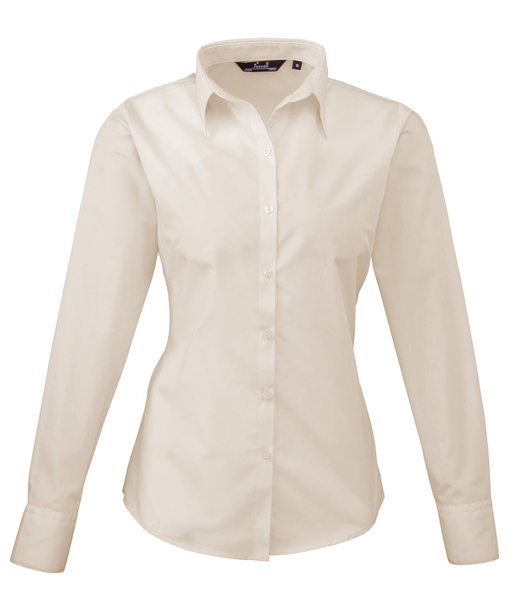 Women's poplin long sleeve blouse