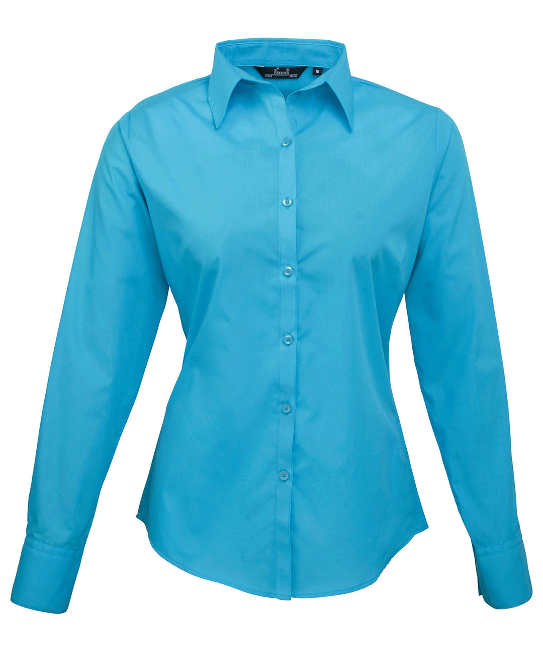 Women's poplin long sleeve blouse (Green)