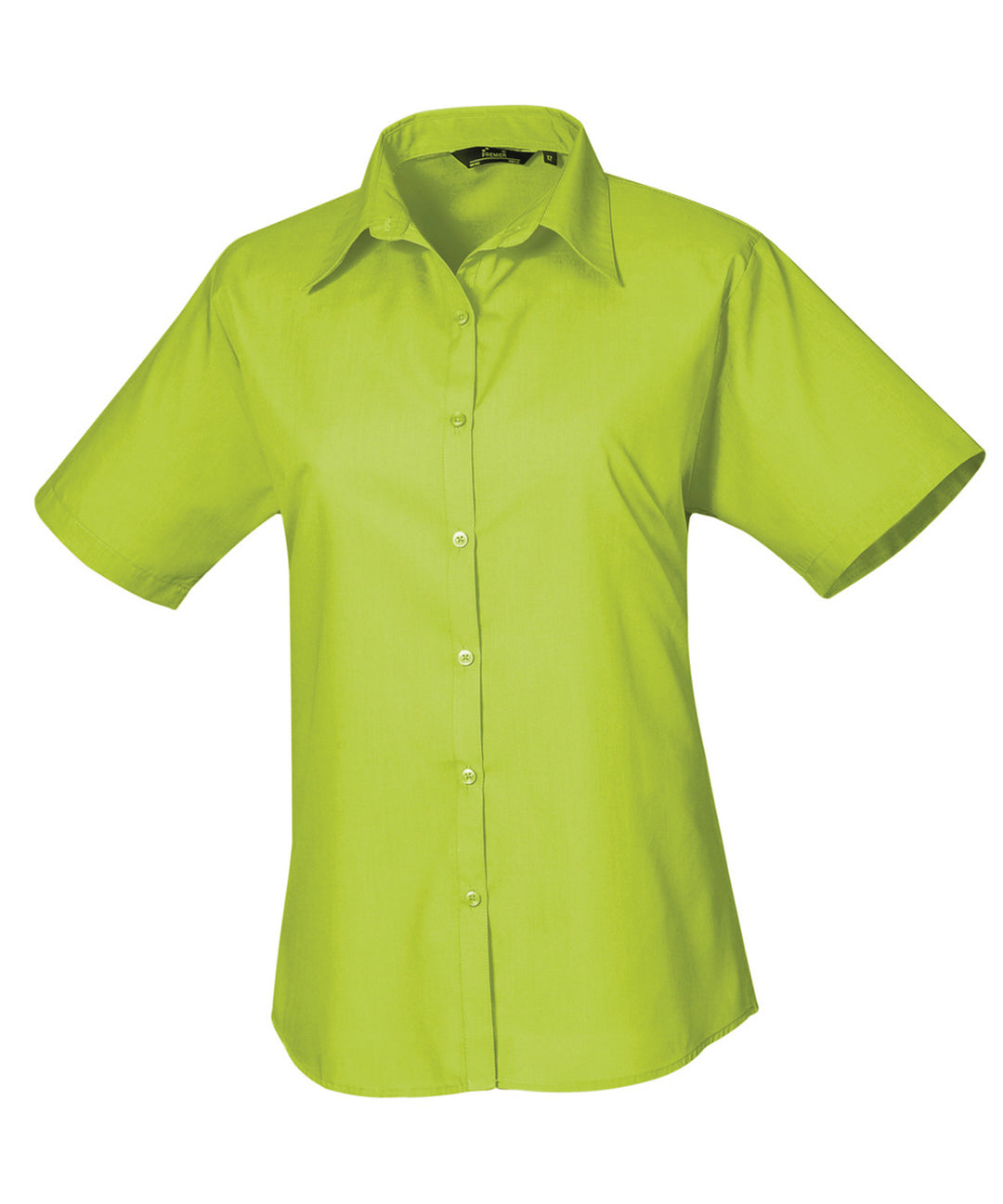 Women's short sleeve poplin blouse (Green)