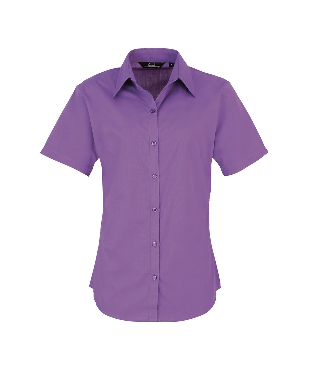 Women's short sleeve poplin blouse (Magenta)