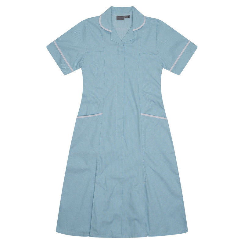 Ladies Dress - Green/White Stripe/White Trim (Tall)