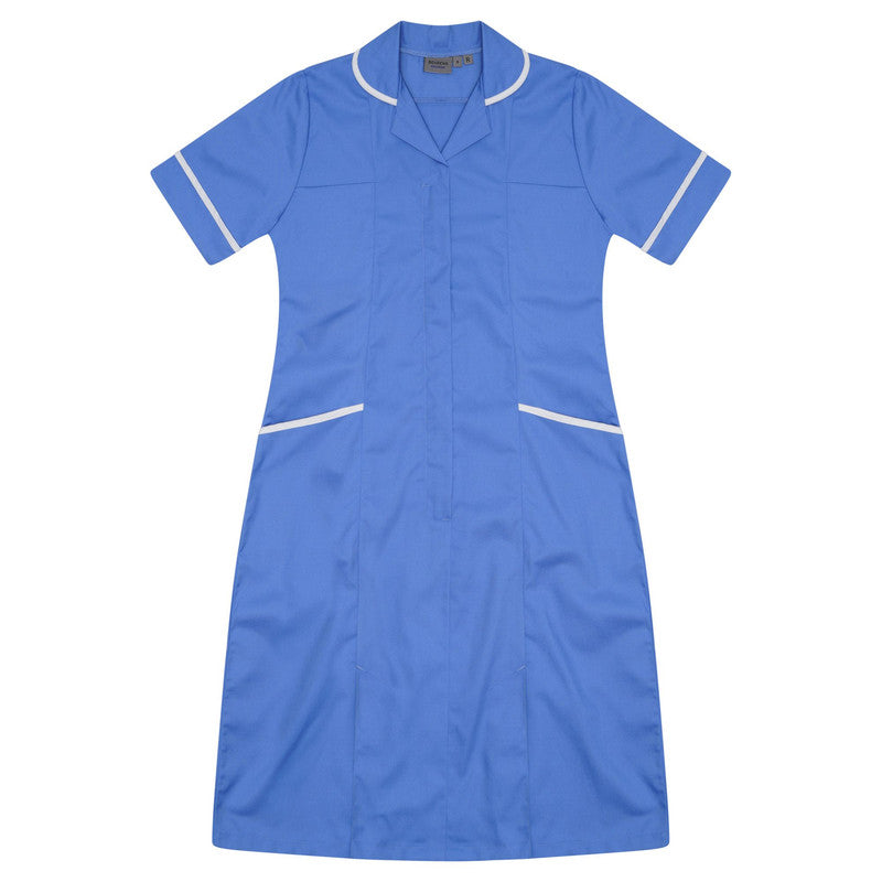 Ladies Dress - Hospital Blue/White (Short)