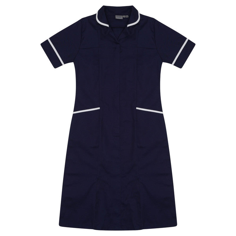 Ladies Dress - Navy/White (Short)
