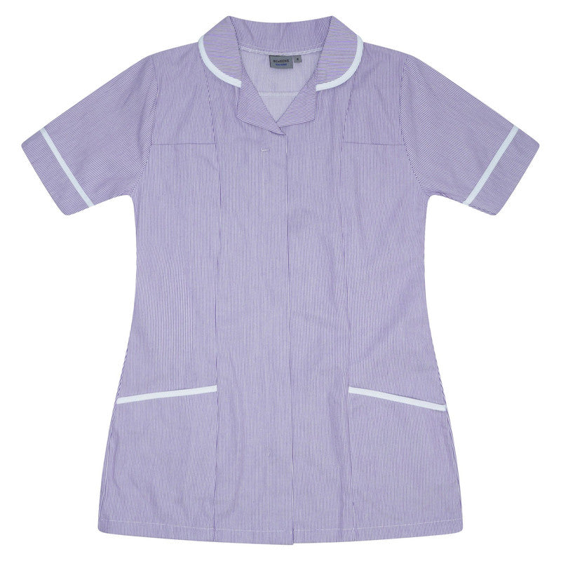 Ladies Tunic P.S Lilac/White Stripe with White Trim 