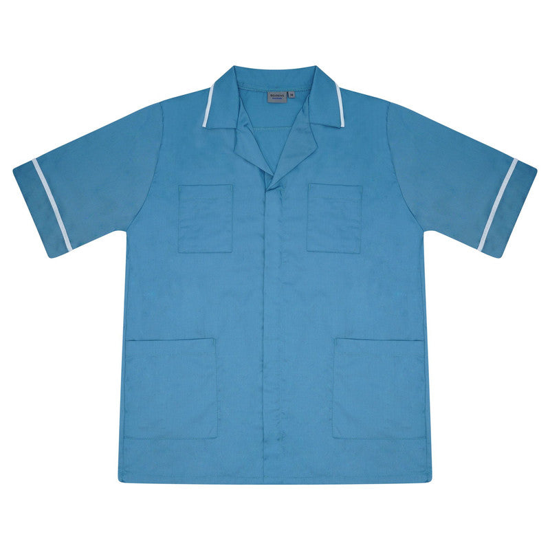 Classic Male Tunic in Teal/White