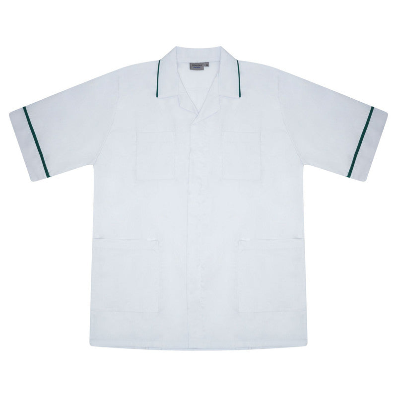 Classic Male Tunic in White/Bottle Green
