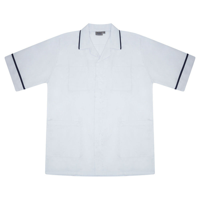 Classic Male Tunic in White/Navy 