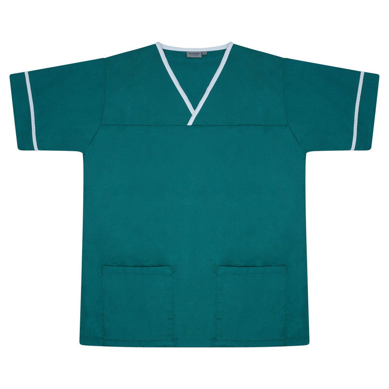 Bottle Green/White Scrub with Trim