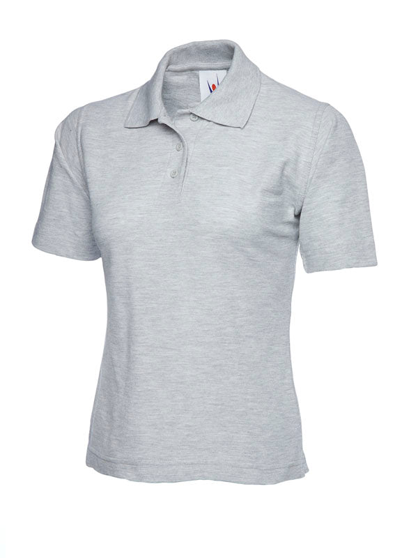 Ladies Heather Grey Poloshirt