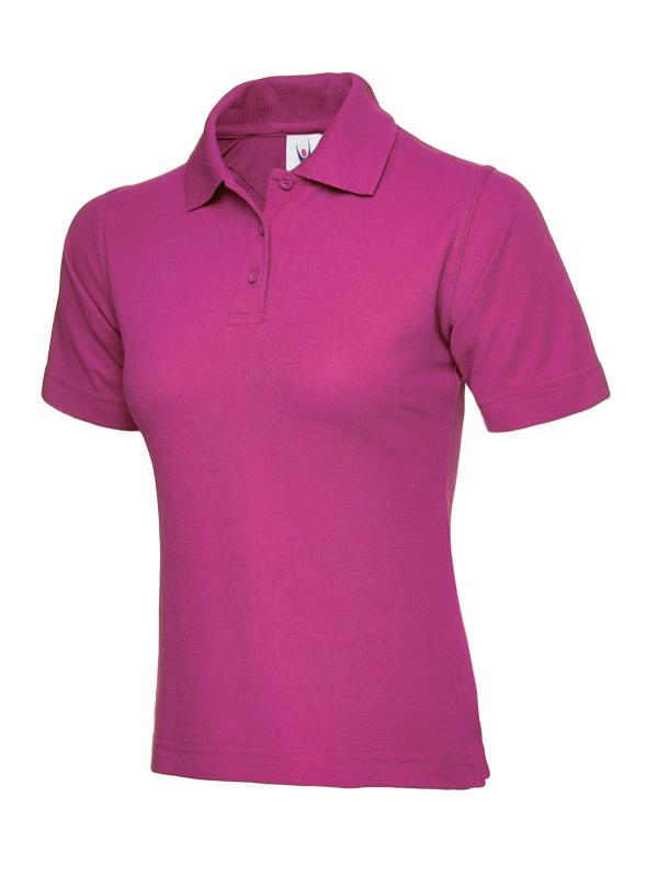 Ladies Hot Pink Poloshirt