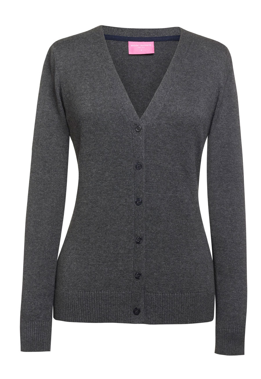 Augusta V-neck Cardigan Grey