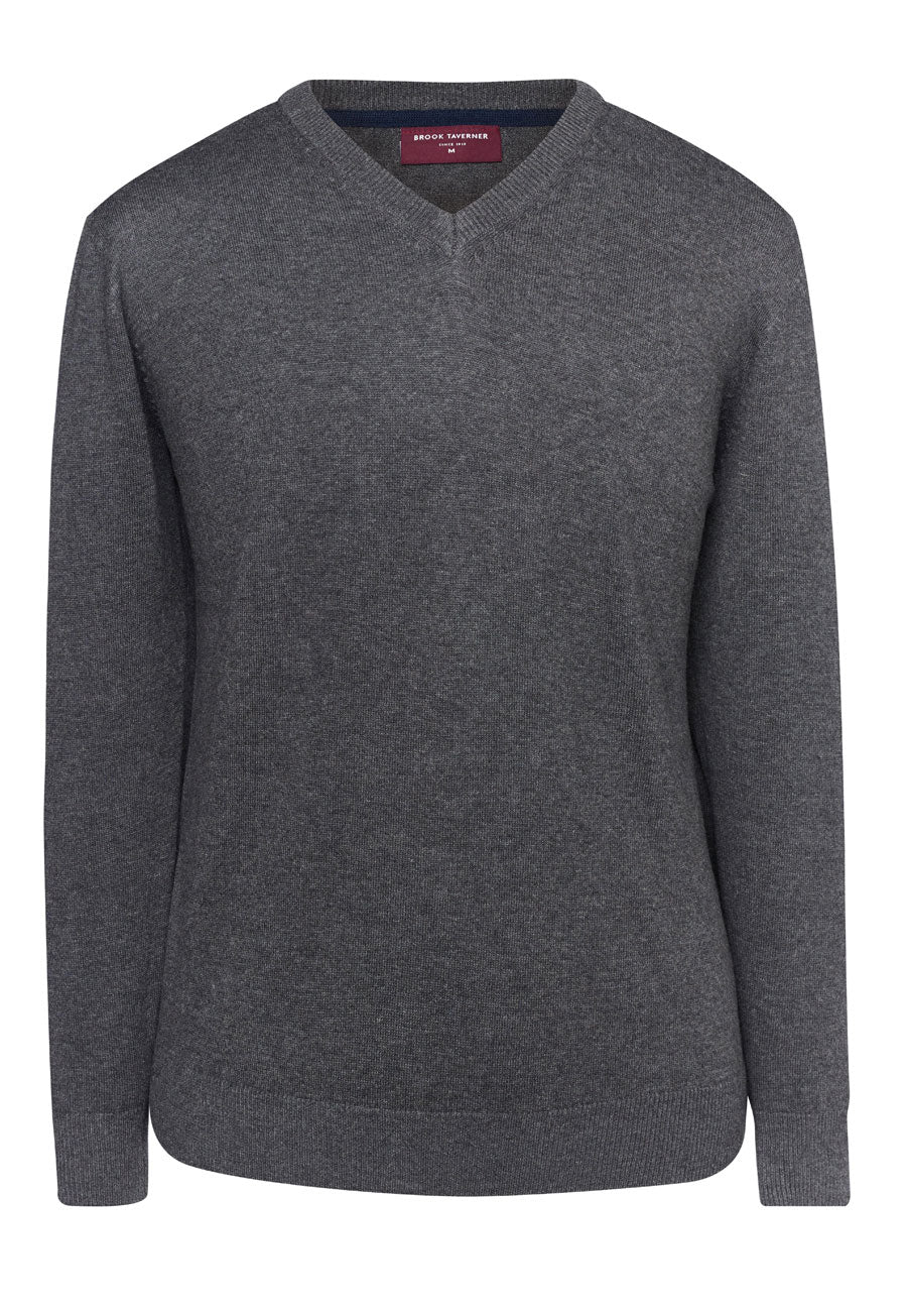 Boston V-neck Jumper grey