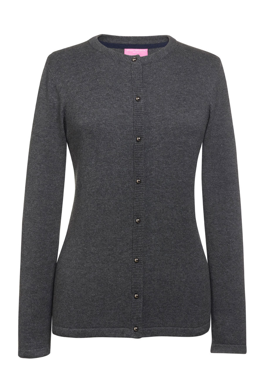 Seattle Crew-neck Cardigan Grey