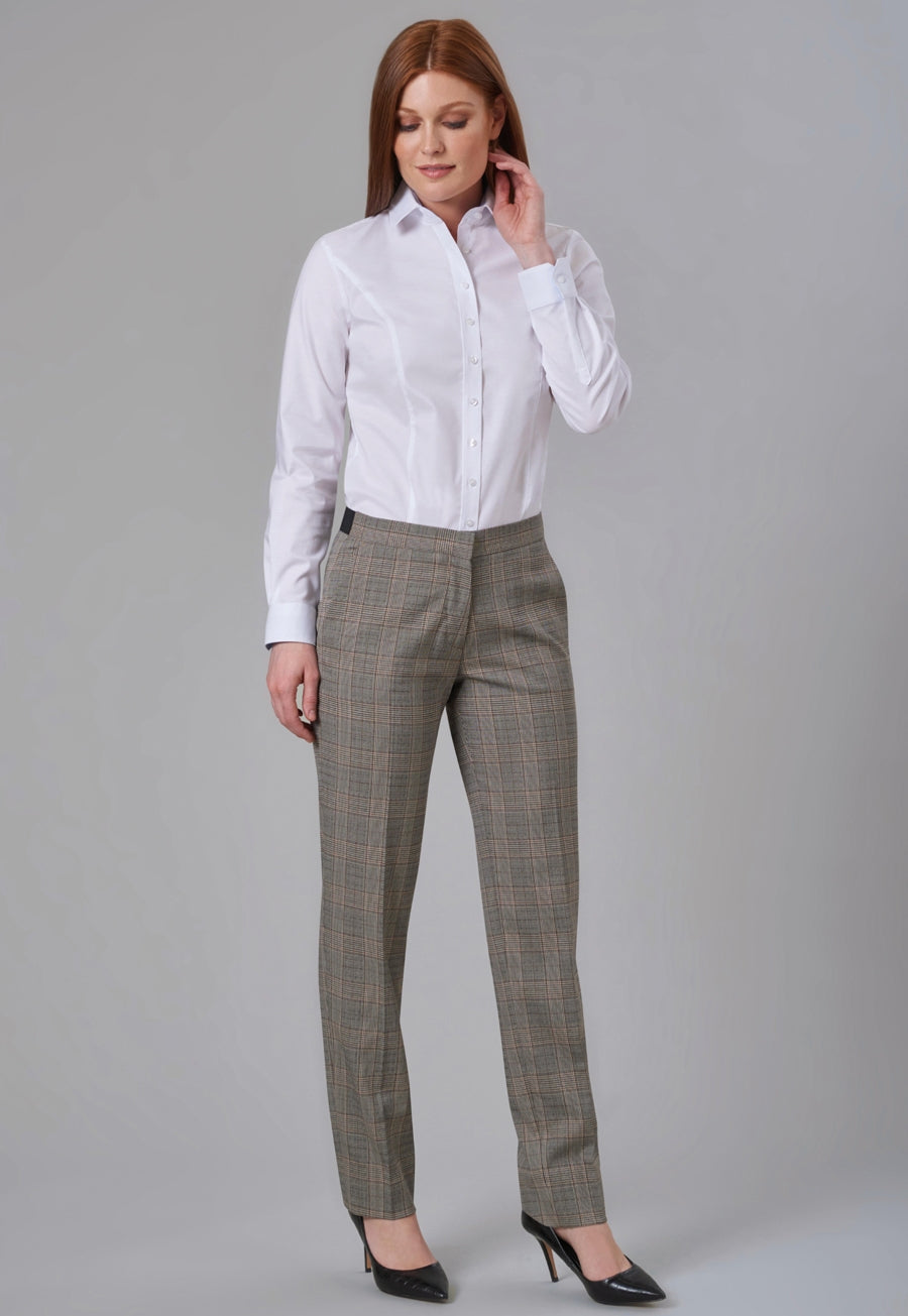 Stella Grey Check Straight Leg Trouser Grey